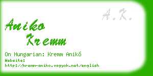 aniko kremm business card