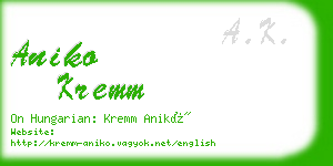 aniko kremm business card